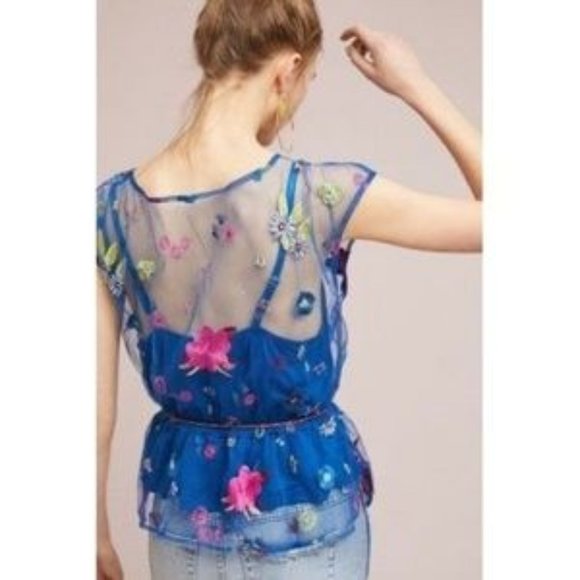 Tracy Reese x Anthropologie Embroidered Blouse - Picture 15 of 15